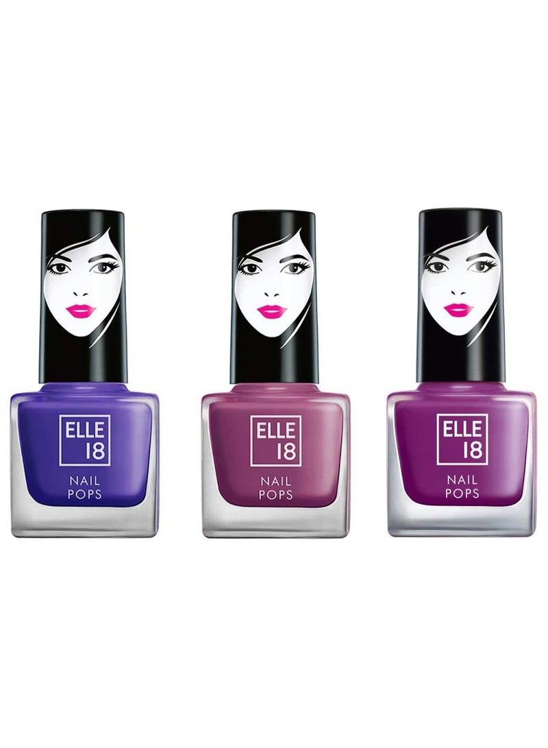 إيل 18 طلاء أظافر Elle 18 Nail Pops، اللون 162، وطلاء أظافر Elle 18 Nail Pops، اللون 161، بلمسة نهائية لامعة وغير لامعة، 5 مل، وطلاء أظافر Elle 18 Nail Pops، اللون 163، بلمسة نهائية لامعة وغير لامعة، 5 مل - Image 2